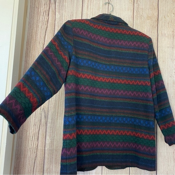 Vintage Katie Brooke Blazer coat Womens Sz 16 wool blend Aztec southwestern USA - Picture 6 of 11
